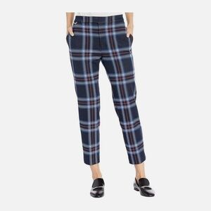 LAUREN Ralph Lauren‎ Stretch Plaid Ponte Straight Pants SIZE XS